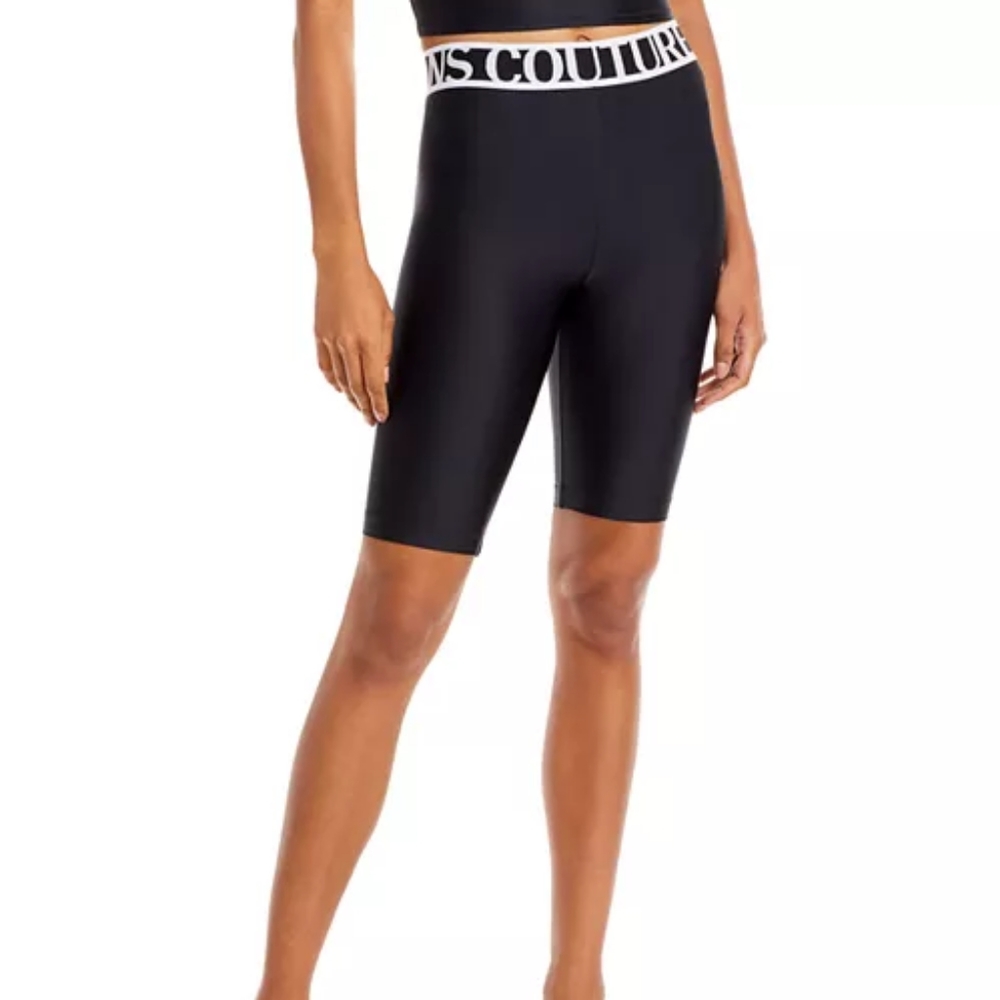 VERSACE JEANS COUTURE NWT Logo Shiny Bike Shorts
